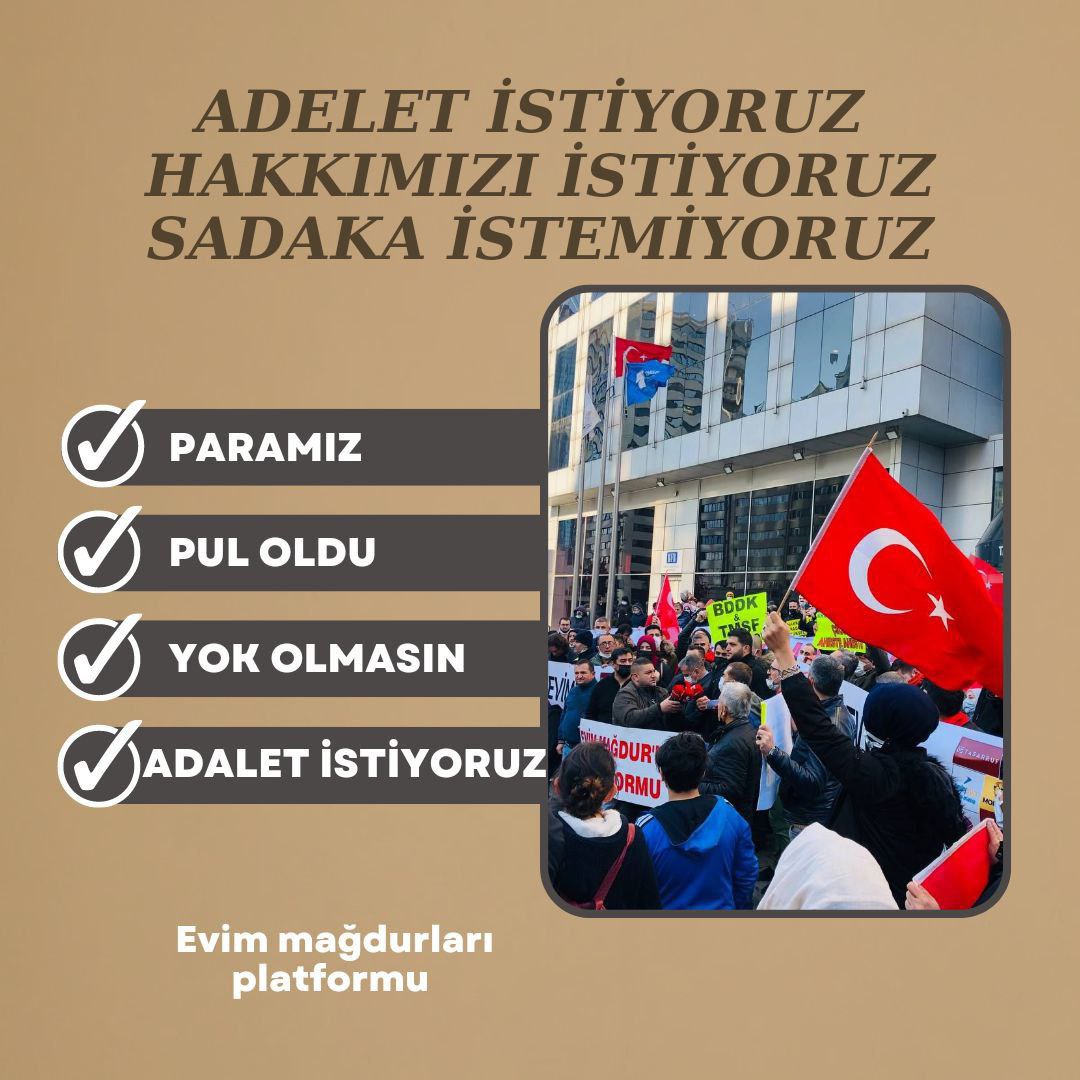 Hamit (@ahamit_tyl) on Twitter photo #ParamızıPulEttinTmsf
Mağdur değildik mağdur ettiniz aylardır paramız pul oldu hakkımızı verin artik 11 ay oldu daha ne kadar bekliycez.
<a href="/tmsftr/">Tasarruf Mevduatı Sigorta Fonu</a> <a href="/BDDKResmi/">Bankacılık Düzenleme ve Denetleme Kurumu (BDDK)</a>
<a href="/TRombudsman/">Kamu Denetçiliği Kurumu (Ombudsmanlık)</a> <a href="/RTErdogan/">Recep Tayyip Erdoğan</a> <a href="/HMBakanligi/">T.C. Hazine ve Maliye Bakanlığı</a> <a href="/TBMMresmi/">TBMM</a> <a href="/celalettingvnc/">Celalettin Güvenç</a> <a href="/mustafaelitas/">Mustafa Elitaş</a> <a href="/mahirunal/">Mahir Ünal 🇹🇷</a> @ali_oztunc. #ParamızıPulEttinTmsf
Mağdur değildik mağdur ettiniz aylardır paramız pul oldu hakkımızı verin artik 11 ay oldu daha ne kadar bekliycez.
<a href="/tmsftr/">Tasarruf Mevduatı Sigorta Fonu</a> <a href="/BDDKResmi/">Bankacılık Düzenleme ve Denetleme Kurumu (BDDK)</a>
<a href="/TRombudsman/">Kamu Denetçiliği Kurumu (Ombudsmanlık)</a> <a href="/RTErdogan/">Recep Tayyip Erdoğan</a> <a href="/HMBakanligi/">T.C. Hazine ve Maliye Bakanlığı</a> <a href="/TBMMresmi/">TBMM</a> <a href="/celalettingvnc/">Celalettin Güvenç</a> <a href="/mustafaelitas/">Mustafa Elitaş</a> <a href="/mahirunal/">Mahir Ünal 🇹🇷</a> @ali_oztunc.