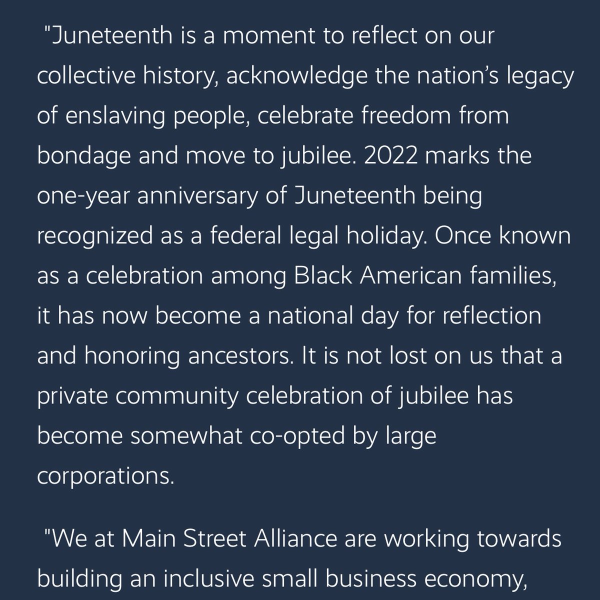 Main Street Alliance / Main Street Action tweet media