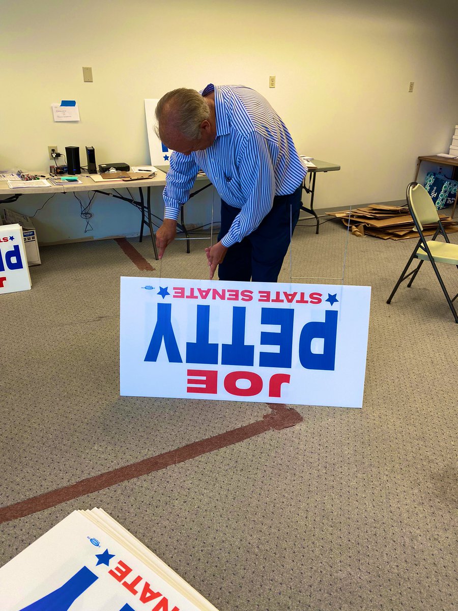 .@MayorJoePetty’s State Senate signs will be going up across the district today #worcpoli #mapoli #electionseason @DrJennyDanger
