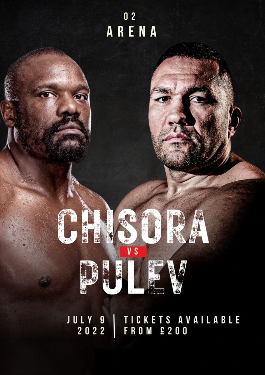 elite_dh's tweet photo. Chisora vs Pulev. Don’t miss out!!Tickets available from £200. 
We will provide the full experience by arranging tickets, hotel, flights and private chauffeur to and from the event 
DM me for details 👍 https://t.co/yxg1UvWObO