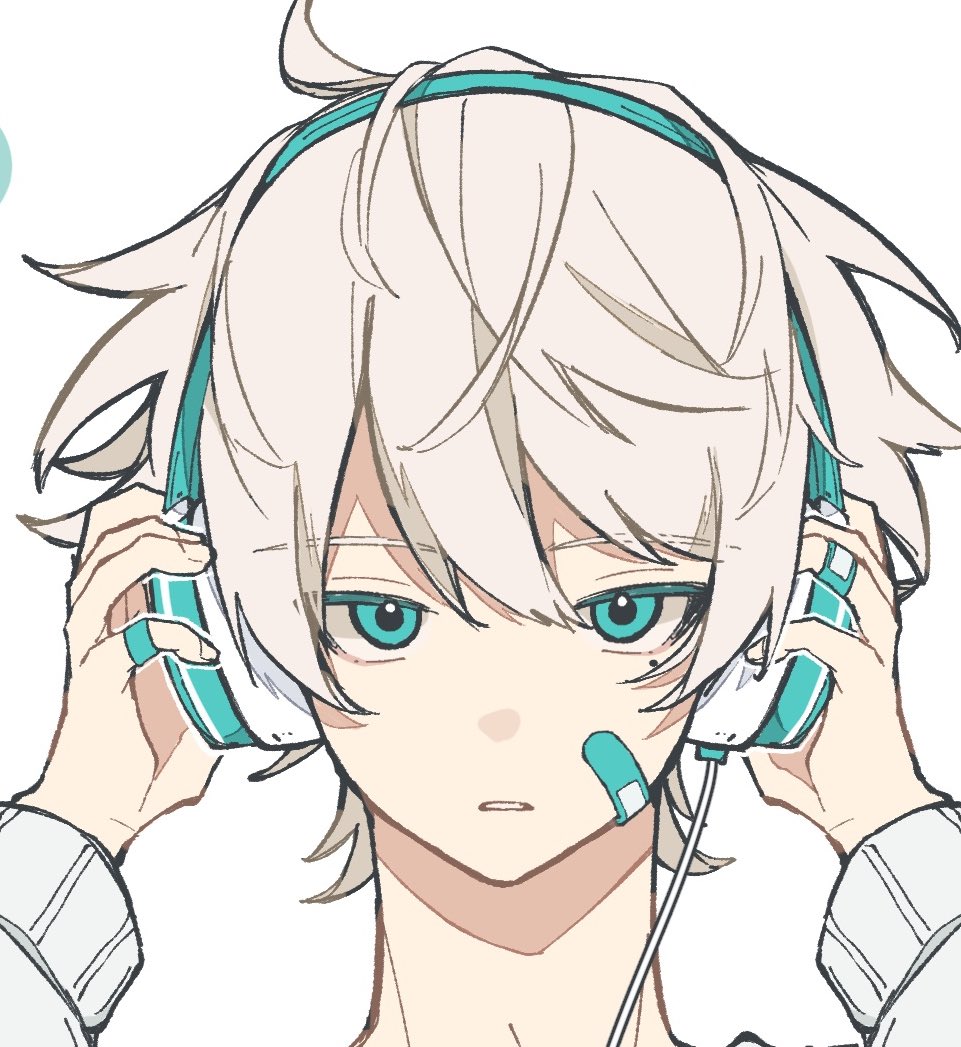 1boy male focus solo bandaid on nose looking at viewer bandaid on face white hair  illustration images