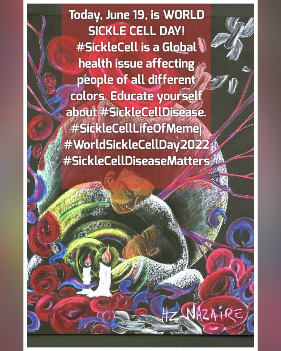 Memej99's tweet photo. Happy World Sickle Cell Day! Please take the time to educate yourself about #SickleCellDisease!👇🏿

#WorldSickleCellDay 
#SickleCellAwareness 
#SickleCellLifeOfMemej
#SickleCellHasNoColor
#SickleCellDiseaseMatters
#June19IsWorldSickleCellDay https://t.co/774MjlNXYM