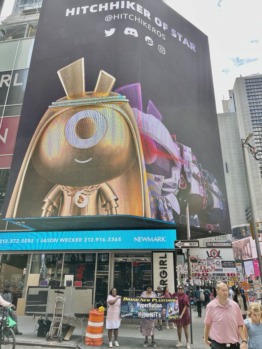 HyperNFTpro's tweet image. WE HEARD YOU CHEERING AT TIMES SQUARE, NEW YORK FRIENDS! ❤️

Thank you for showing us your support with our HOS billboard, your self-printed banner and tshirts!💕 

JOIN US NOW TO WIN 👉tinyurl.com/muh8xexu

#HyperNation #HyperNFT #HOS #NFTs #NewYork #USA #TimesSquare