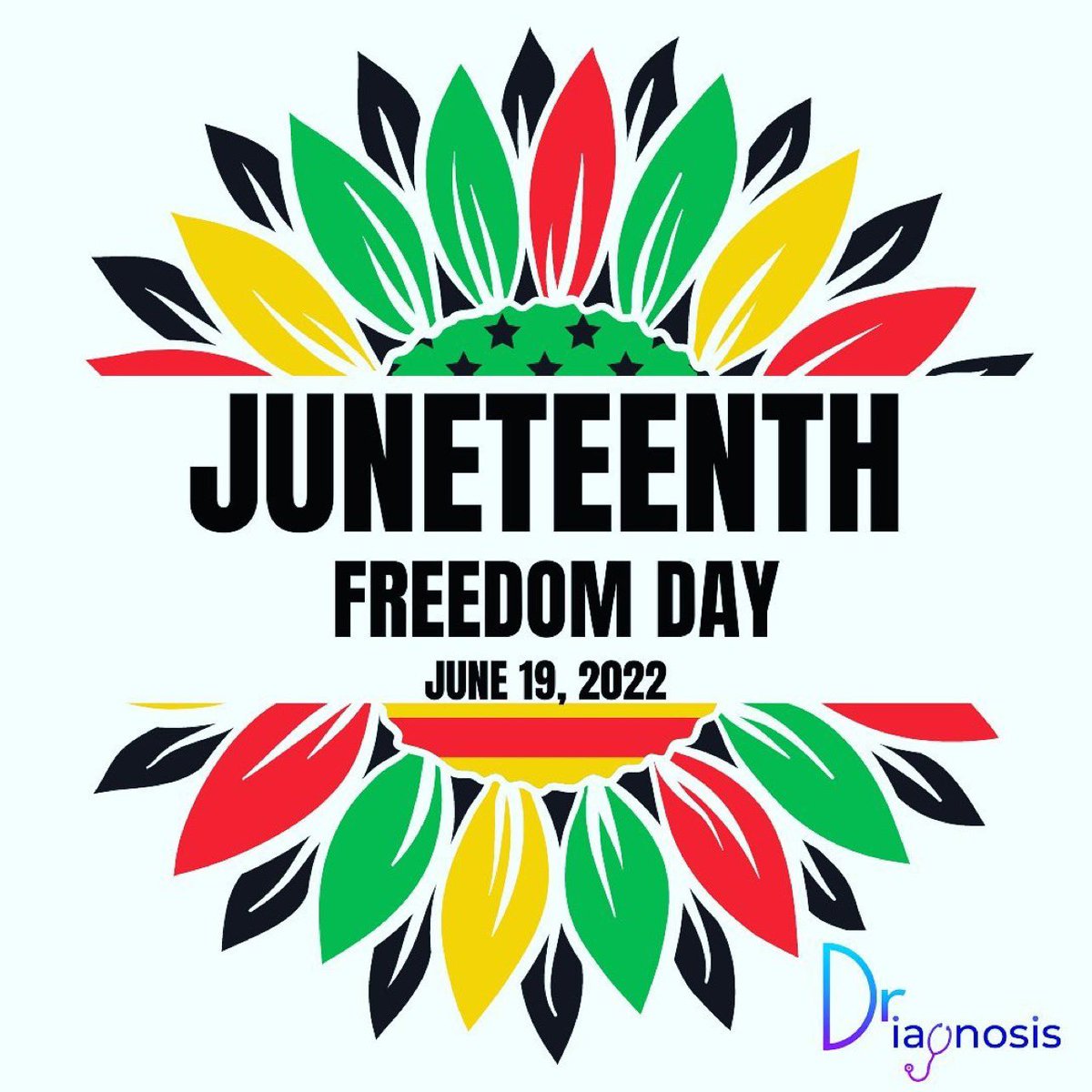 diagnosemenow's tweet photo. We join you in celebrating Juneteenth! Honoring our ancestors and never forgetting American history. 
🖤❤️💚💛

#juneteenth #nationalholiday #slavery #emancipation #blackhistory #americanhistory #minoritiesinmedicine #drdiagnosis https://t.co/OdRyxXpwan