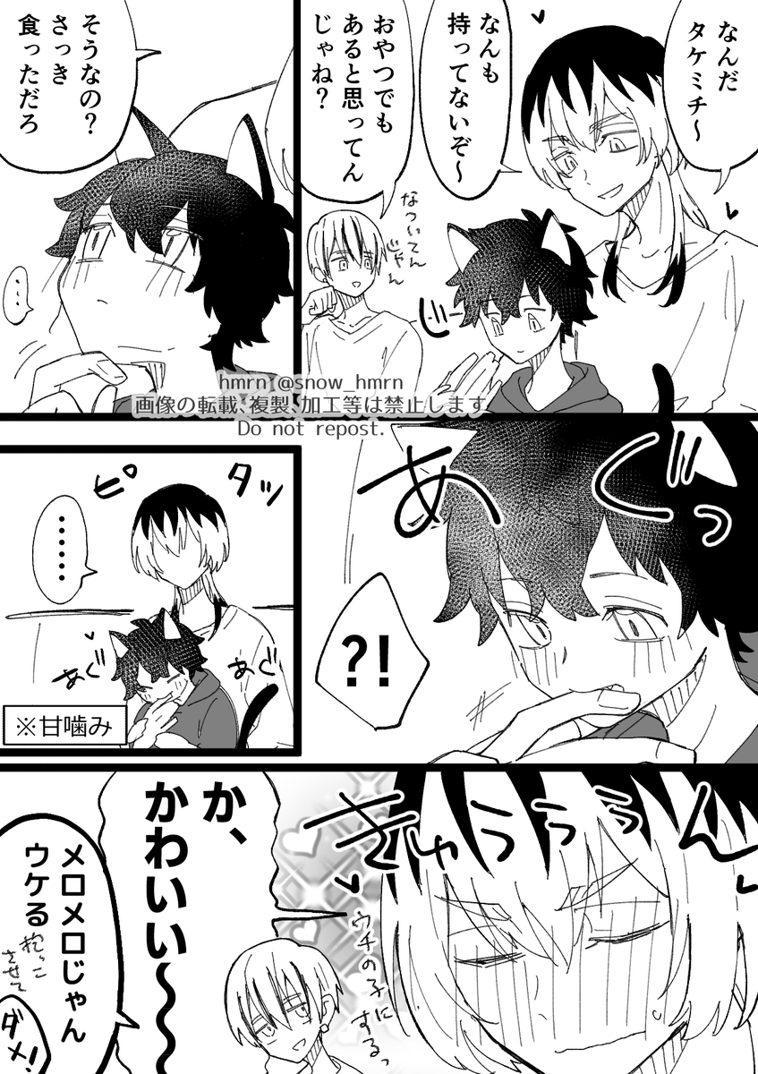 ※竜武
※獣人化

🌸から預かってる🐈🎍が可愛いrin君 