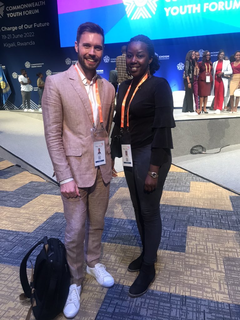 Pleased to meet @DavidToovey  the moderator of today’s Commonwealth youth forum  particularly on “Taking charge of our future “ #CYF2022 
#CHOGM2022