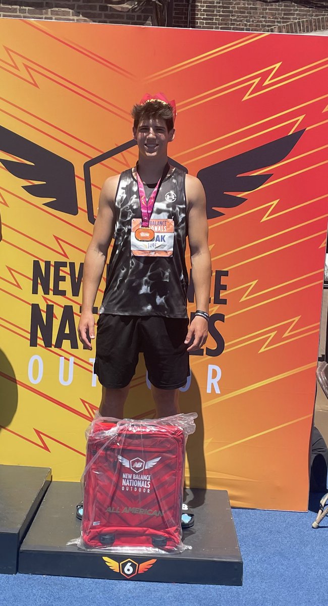 HammHSBoysTrack's tweet photo. We have our 1st All American Athlete!!💥💥💥 Congrats to Austin Hudak who finished his season with a record breaking 194-4 in Javelin to earn him 6th place at Nationals!!!💥💥💥 We are so proud of him and Coach DeRosa! #BlueDevilsPride https://t.co/ucZrvlCaPD