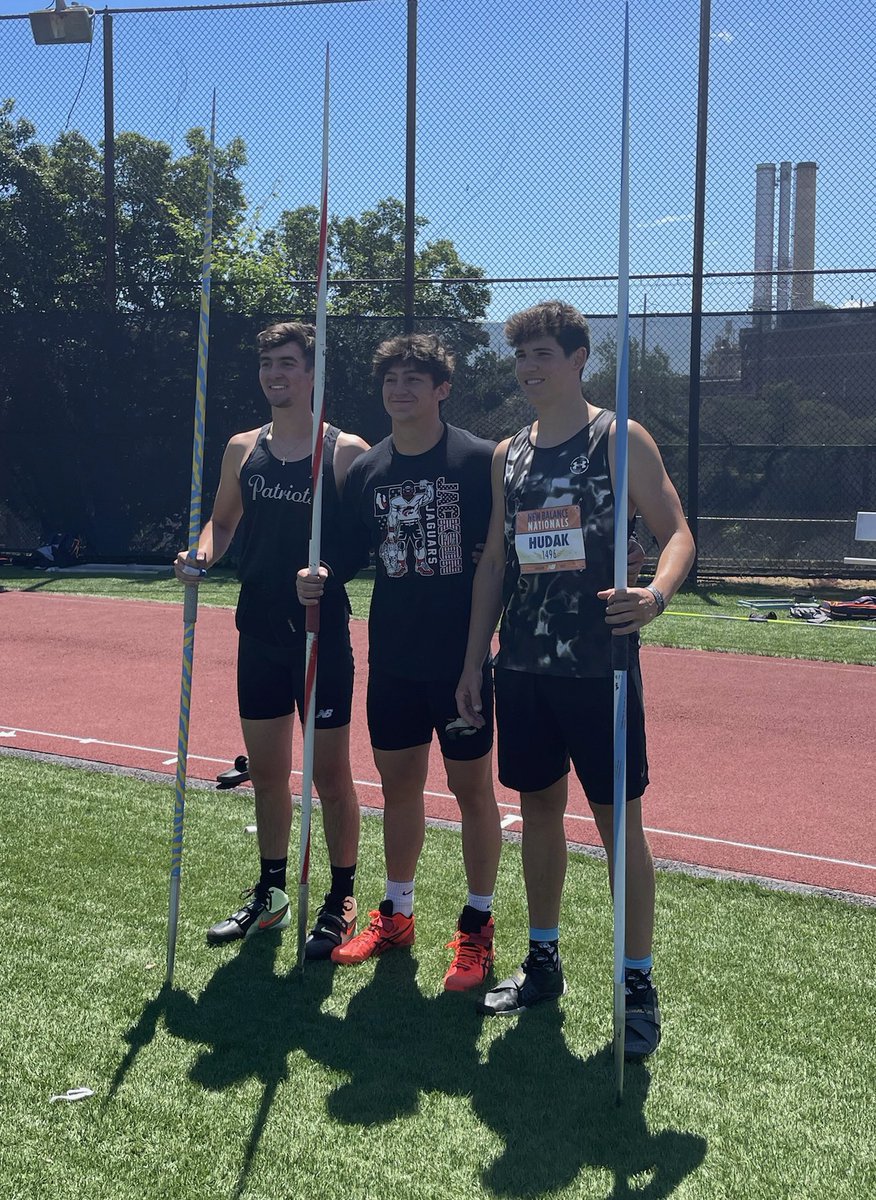 HammHSBoysTrack's tweet photo. We have our 1st All American Athlete!!💥💥💥 Congrats to Austin Hudak who finished his season with a record breaking 194-4 in Javelin to earn him 6th place at Nationals!!!💥💥💥 We are so proud of him and Coach DeRosa! #BlueDevilsPride https://t.co/ucZrvlCaPD
