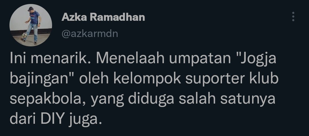 mikeangeleon's tweet photo. @azkarmdn tidak bisa dibenarkan tp mas digaungkan itu gmn mas?

gk bahas klub bola tp ditweet pertama masnya nyebut suporter klub bola, dari following masnya jg udh terlihat kok pembelaan yg mana👌

psim jogja/psim yogyakarta mas? https://t.co/9y7GTFtytG