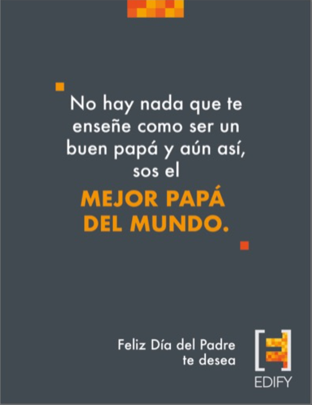 edify_software's tweet photo. ¡Feliz día a los padres de Edify! Gracias por inspirar a través del esfuerzo, el amor y el buen ejemplo para construir un mundo mejor. https://t.co/FKYrnNu0gi