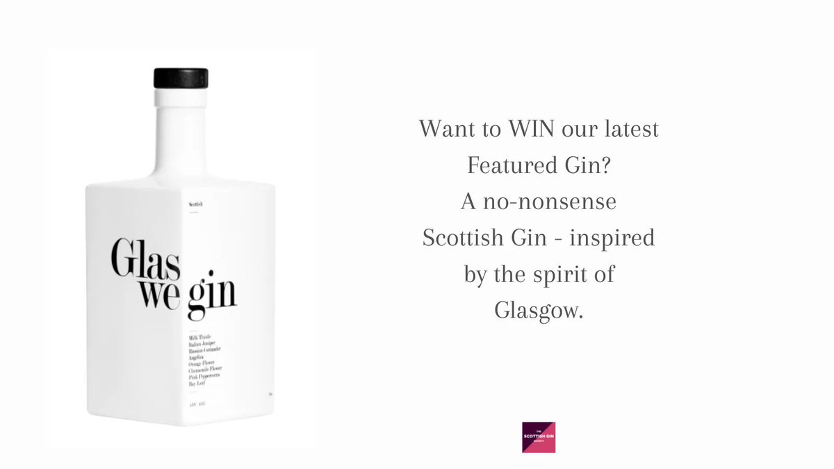 There's just 1 week left to #WIN yourself one of these stunning bottles of <a href="/Glaswegin1/">Glaswegin</a> - a true taste of The Merchant City. Take a look at the info on our online A-Z of #ScottishGin and comment below the reason why you should win: buff.ly/3MxYfGl Over 18s only