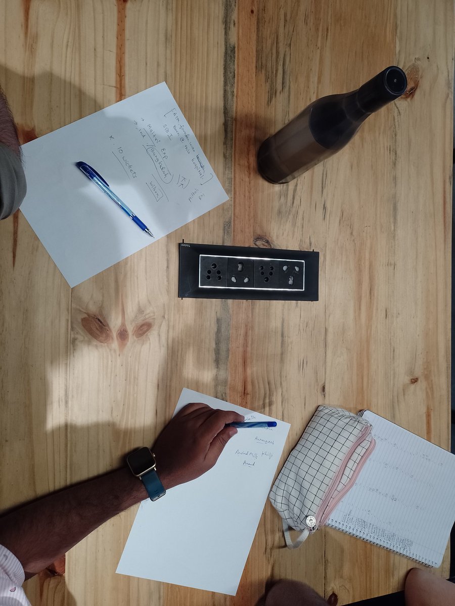 VrushabhGudade's tweet photo. Sunday 🍨

Dream team @ the quiz today afternoon - with @appadappajappa, @AnupamKarangle, Shreyas, &amp; Yukta.

We finished fourth, please don't ask the # of teams that participated today :P https://t.co/SueVoWWMFt