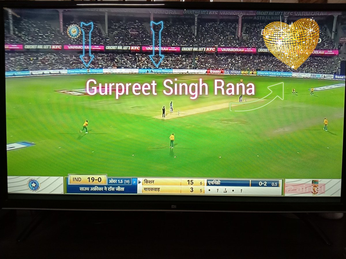 gsrana4580's tweet photo. HERE I SPOTTED THE AD IN 5th T20I
#SpotHisense #Hisense
#WinHisense #INDvsSA
@Hisense_IND
TAGS
@preetgs45
@DSRana1275
@Cosmicbird_9
@mkrana4580
@PayalBanerjee06 https://t.co/0sbApGE29z