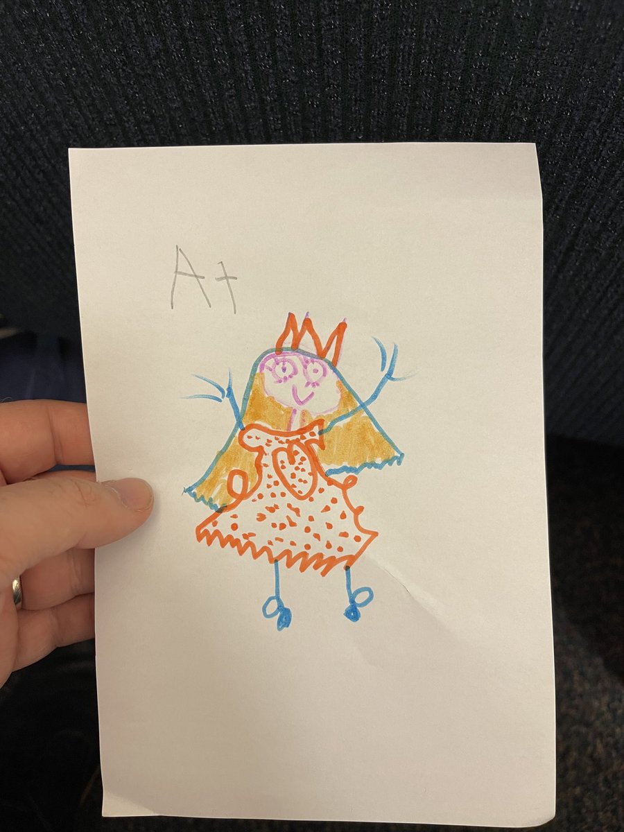 zackcello's tweet photo. My daughter just drew this, and then graded it herself. I love her self confidence! 🥰 https://t.co/9S1hL0gcyS