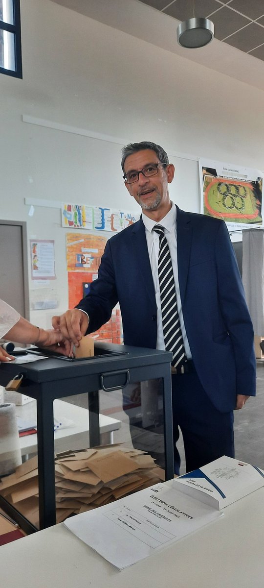 A voté en fin d'après midi à l'école Lucie Aubrac à Colomiers.
