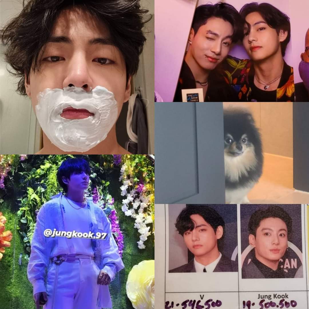 El feed de @/thv se resume en: Taehyung, Yeontan y Jungkook ♡ 
#taekook