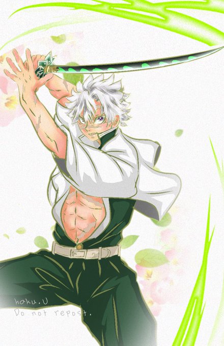 兎月 はくさんがTwitterに投稿した不死川実弥(鬼滅の刃)のイラスト。