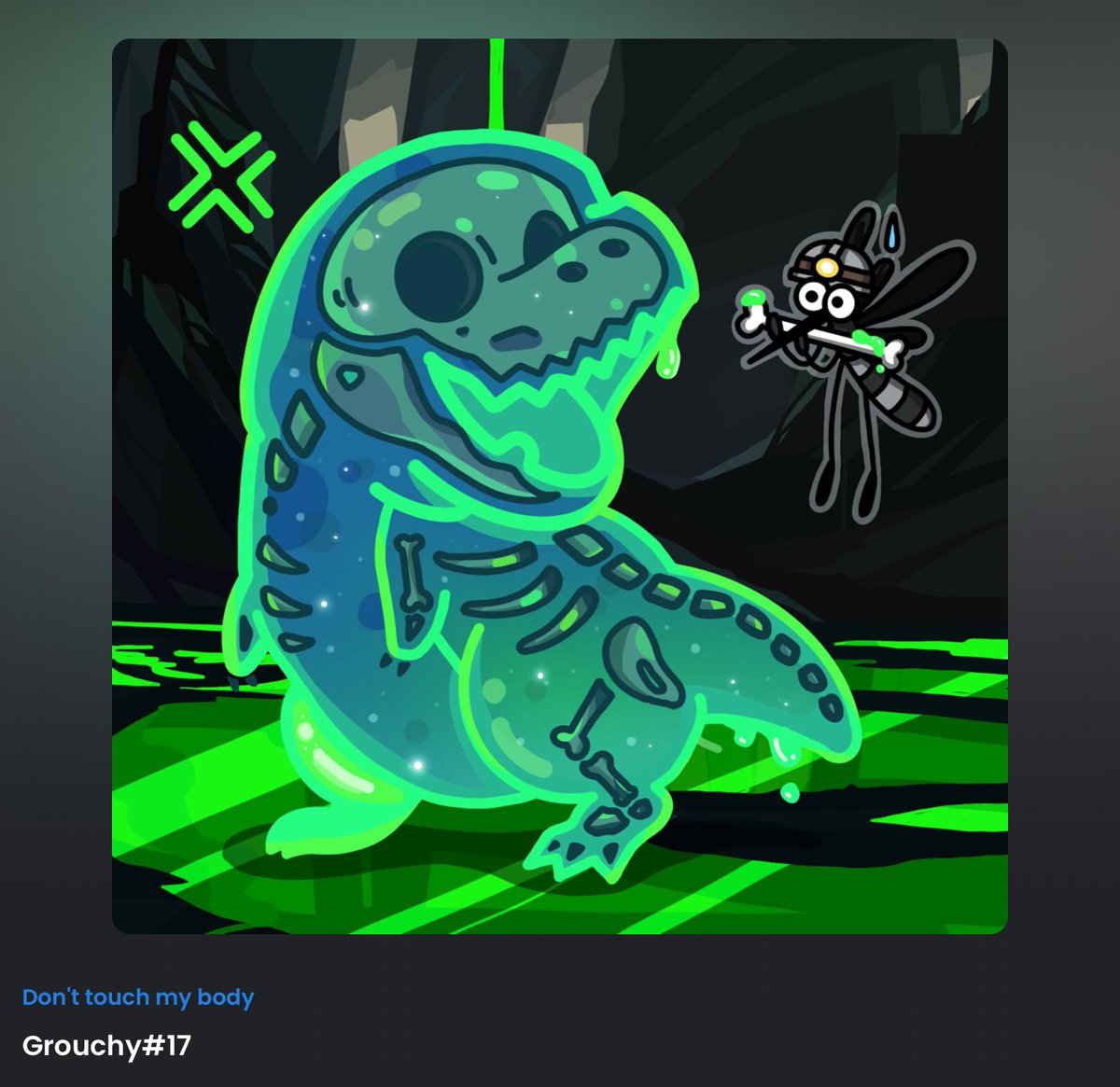 Mr. Mosquito : I found something interesting!!!!

Reunited with the grouchy dinosaur and Mr. Mosquito.

👉 opensea.io/assets/MATIC/0… 👈

Price : 0.008 ETH

#NFT #NFTCollection  #OpenSeaNFT  #openseaart  #artwork #NFTs #NFTpolygon  #Polygon x.com/lupang_nft/sta…