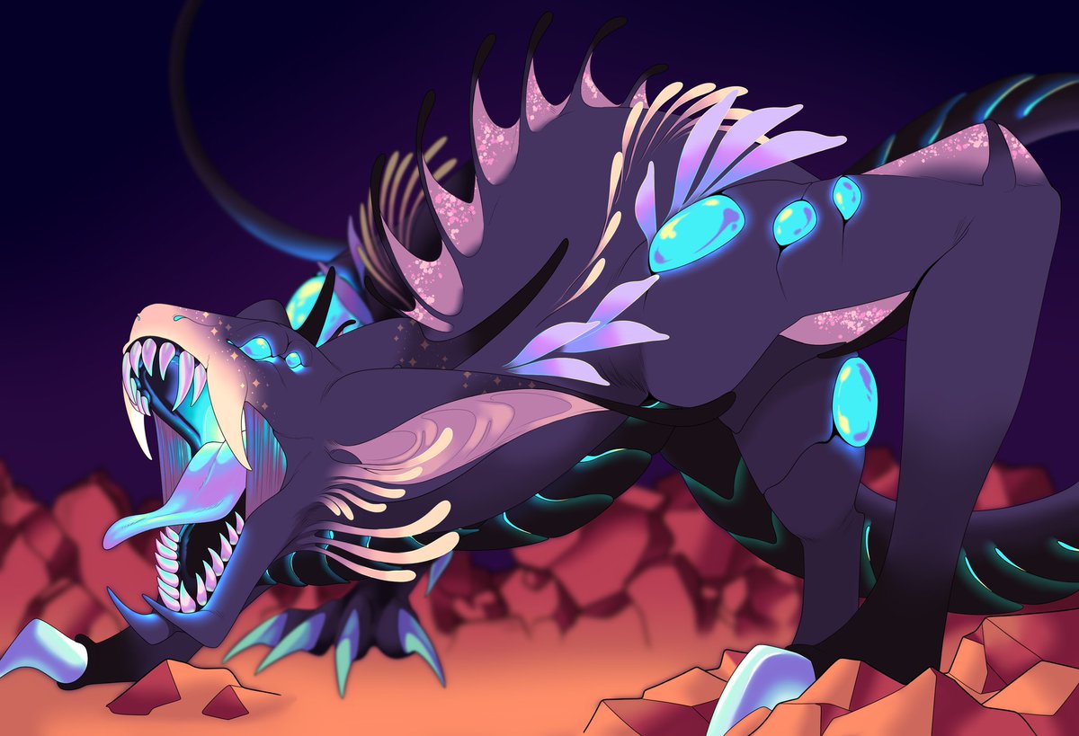 Crybabyteej's tweet photo. Art insert for an rp I had with friends where my dragonsona, Rhon basically lost his sht in his wyvern form.

With &amp; without the motion blur~ https://t.co/0YYiGm8gWg