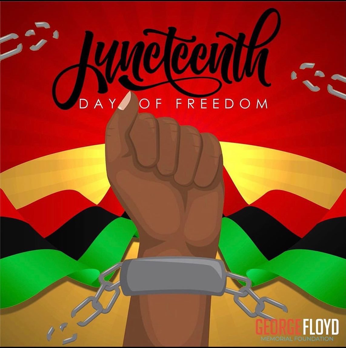 Today we rejoice, reflect, and celebrate our achievements throughout history! #HappyJuneteenth