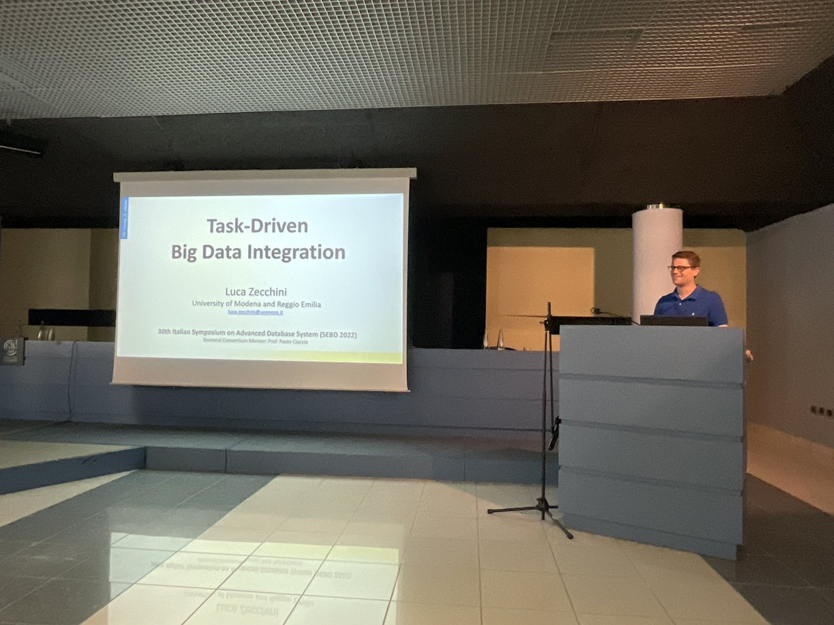 frrncl's tweet photo. #sebd2022 doctoral consortium: Luca Zecchini on task-driven big data integration and on-demand entity resolution @SEBD_org @sebd2022 https://t.co/TruG7vsZzo
