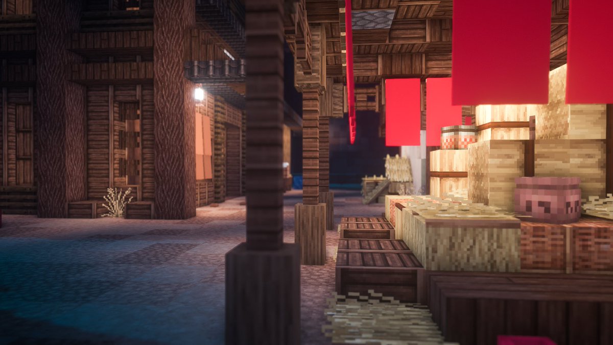 GhibliCraft's tweet photo. The midnight market 🌖 @alanthebecker  #StudioGhibli #Minecraft https://t.co/3bTSQaedcc