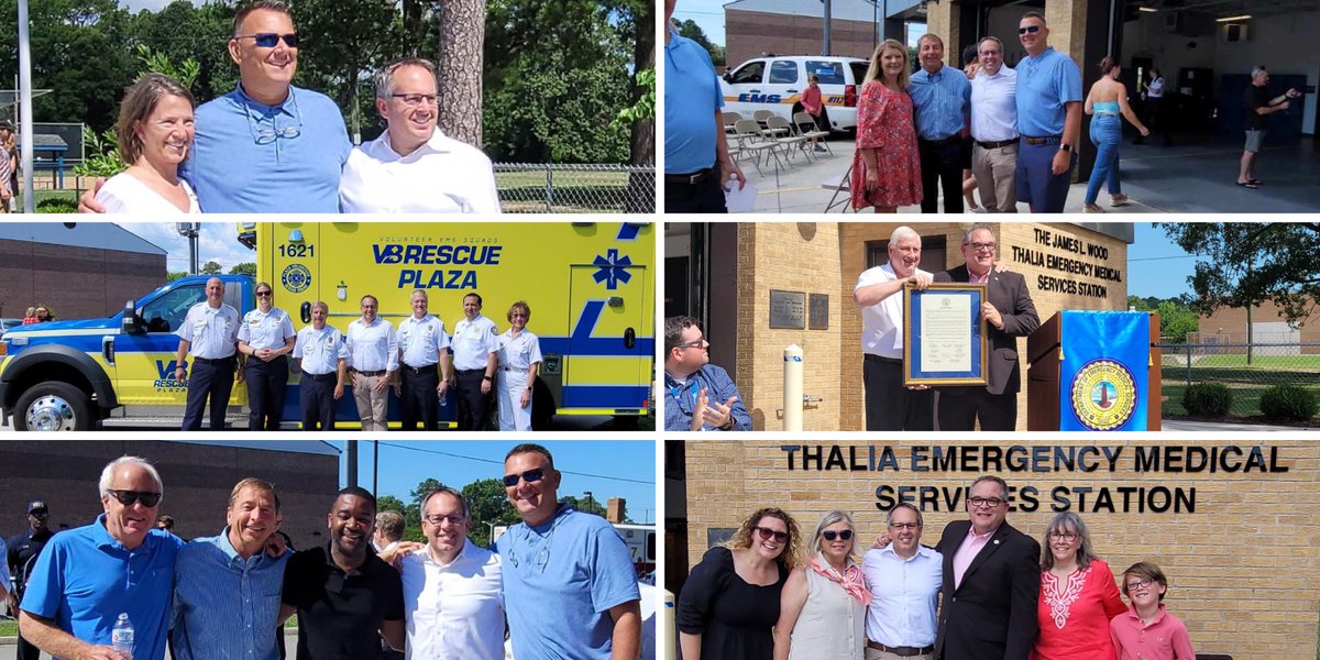 DelGlennDavis's tweet photo. Yesterday I joined several community leaders as a good friend and prior councilman Jim Wood was honored at the naming of the new James L. Wood Thalia EMS Station. Thank you to our emergency and rescue teams here and throughout our City! https://t.co/ZidQuWsalf
