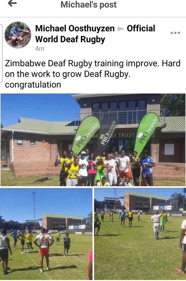 MarvinDeafModel's tweet photo. Zimbabwe Deaf Rugby training  improve. Hard on the work to grow Deaf Rugby
 https://t.co/sPLkSkbBwo https://t.co/VsW6nrPIGZ