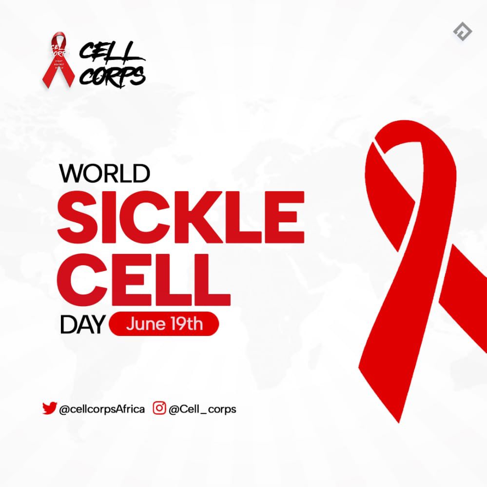 CellCorps's tweet photo. Cell Corps joins the rest of the world to celebrate World Sickle Cell Day!!

To every warrior our there, we are always rooting for you!💪 💪💪

To all intending couples before you say I Do remember to ensure you’re genotypically compatible💚 https://t.co/WEpx9FViyw