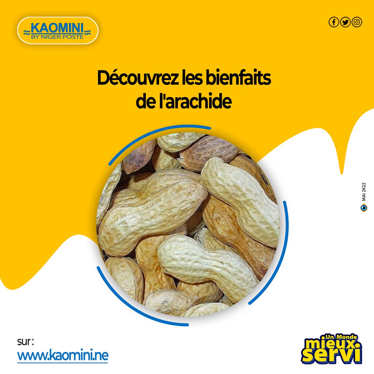 kaominiShop's tweet photo. #Blog_Kaomini
Découvrez les bienfaits de l'arachide sur notre santé ici https://t.co/8wcq6h1kpe https://t.co/bBRYgBoYly