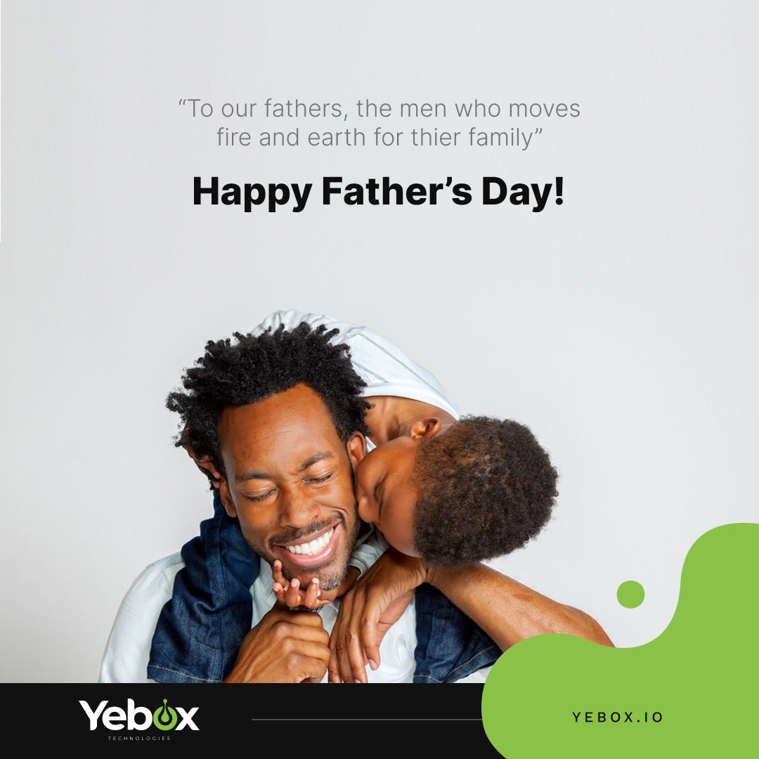 yebox_io's tweet photo. To every father and father figure out there…
Thank you for being our support system, our mentors, our bodyguards. We love and celebrate you.
Happy Father’s Day
#namanyoube #fathersday #tech #naija https://t.co/jf99rpnvtA