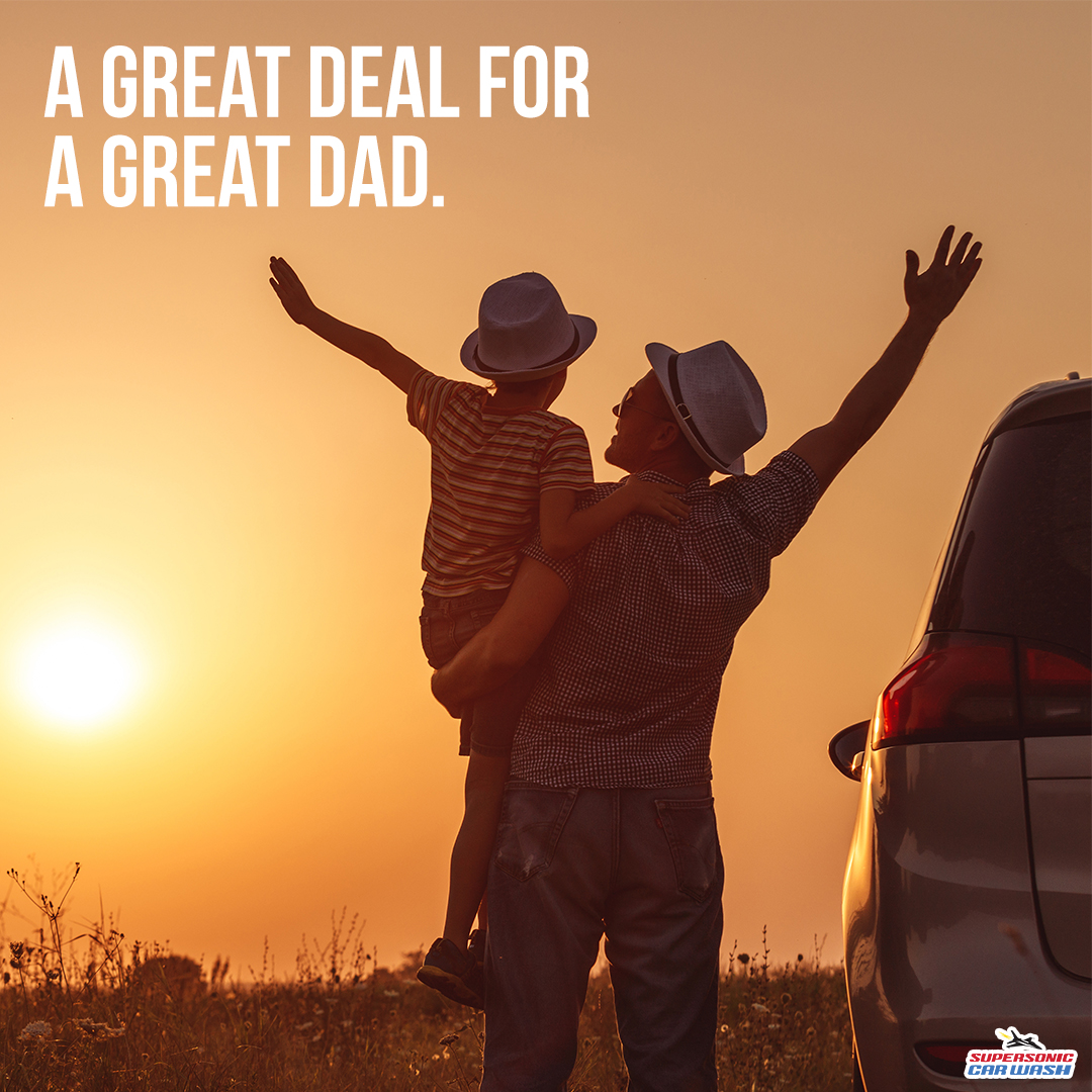 supersonicwash's tweet photo. Raise your hand if your dad loves a good deal 🙋‍♂️This Father’s Day, give your dad an Unlimited Wash Pass. He’ll get unlimited washes at any of our Supersonic Car Wash locations for a low, monthly rate. It pays for itself after two washes! Link in bio. https://t.co/qscbBPv6wt
