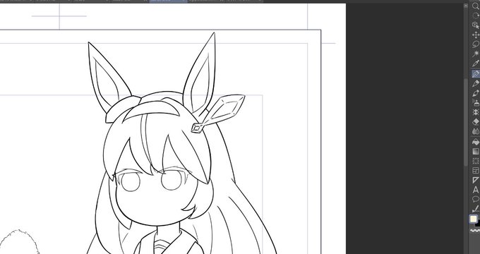 プチ漫画も線画できた 