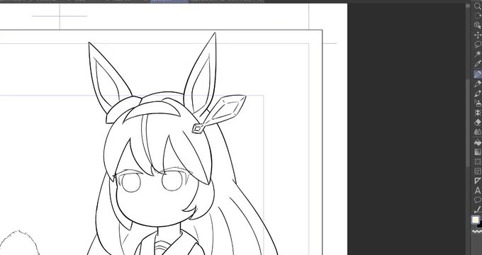 プチ漫画も線画できた 