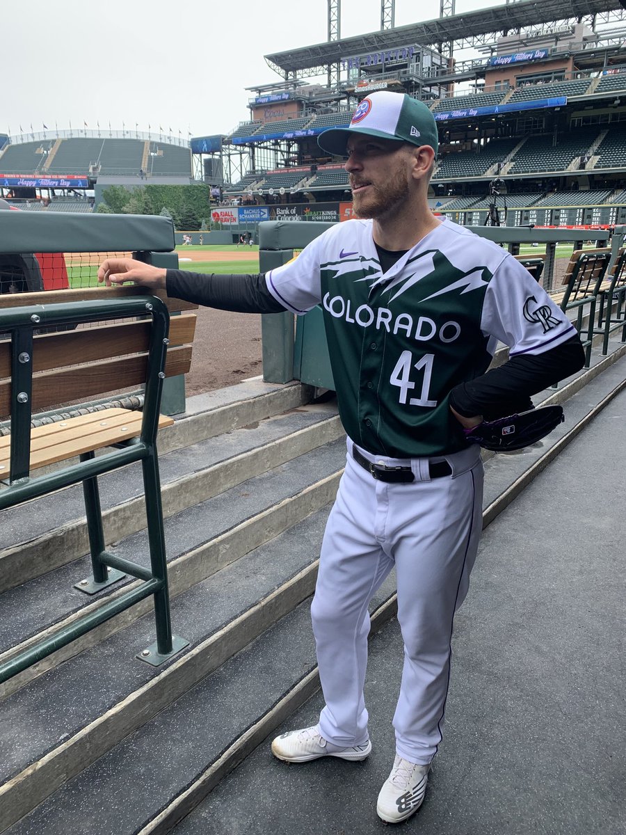 Patrick Saunders on X: #Rockies Chad Kuhl wore this uni for his bullpen  today. What do you think? White pants with City Connect jersey.   / X
