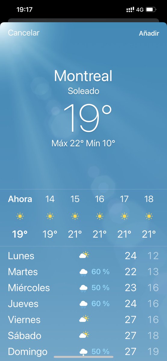 Buah_neno's tweet photo. Manda cojones, quien me iba a decir a mí, que un domingo de Junio me fuese a preocupar por el clima en Montreal.
#ITrustThePlan
#DaleNano https://t.co/J72fMSxbAc