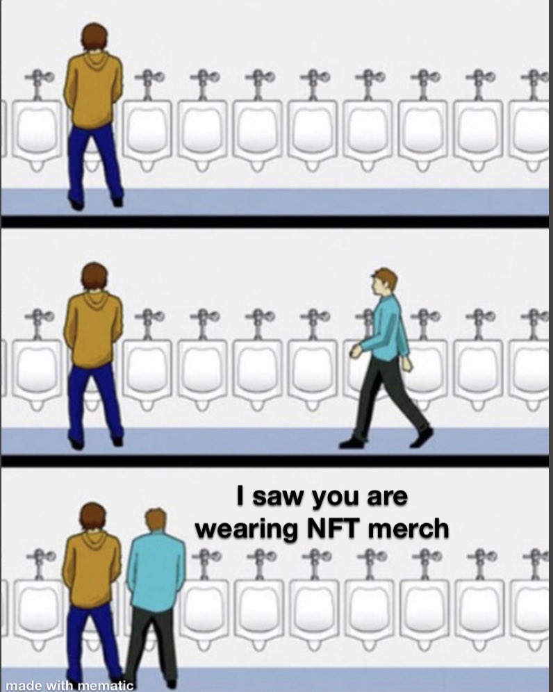 Nft bro’s when they see someone is wearing nft merch: