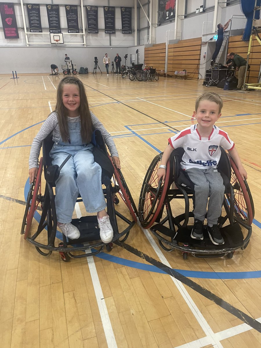 RachelJuniper's tweet image. Eve and Joshua have really enjoyed this afternoon watching the final @WheelchairRL game. @OSJ_Y3A @OSJ_Sports @OSJ_RecS fab win for England too!