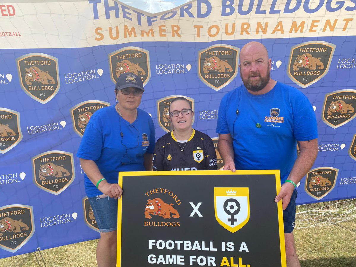 HerGameToo's tweet photo. Our ambassador @maddiereader07 thoroughly enjoyed her time today visiting the u14s Thetford Bulldogs Summer tournament! 🙌🏼✨

@ThetBulldogsFc 
@TSAFC_WG 
@BlofieldGirls 

Thank you &amp; well done everyone! https://t.co/KqGjSCVwjv
