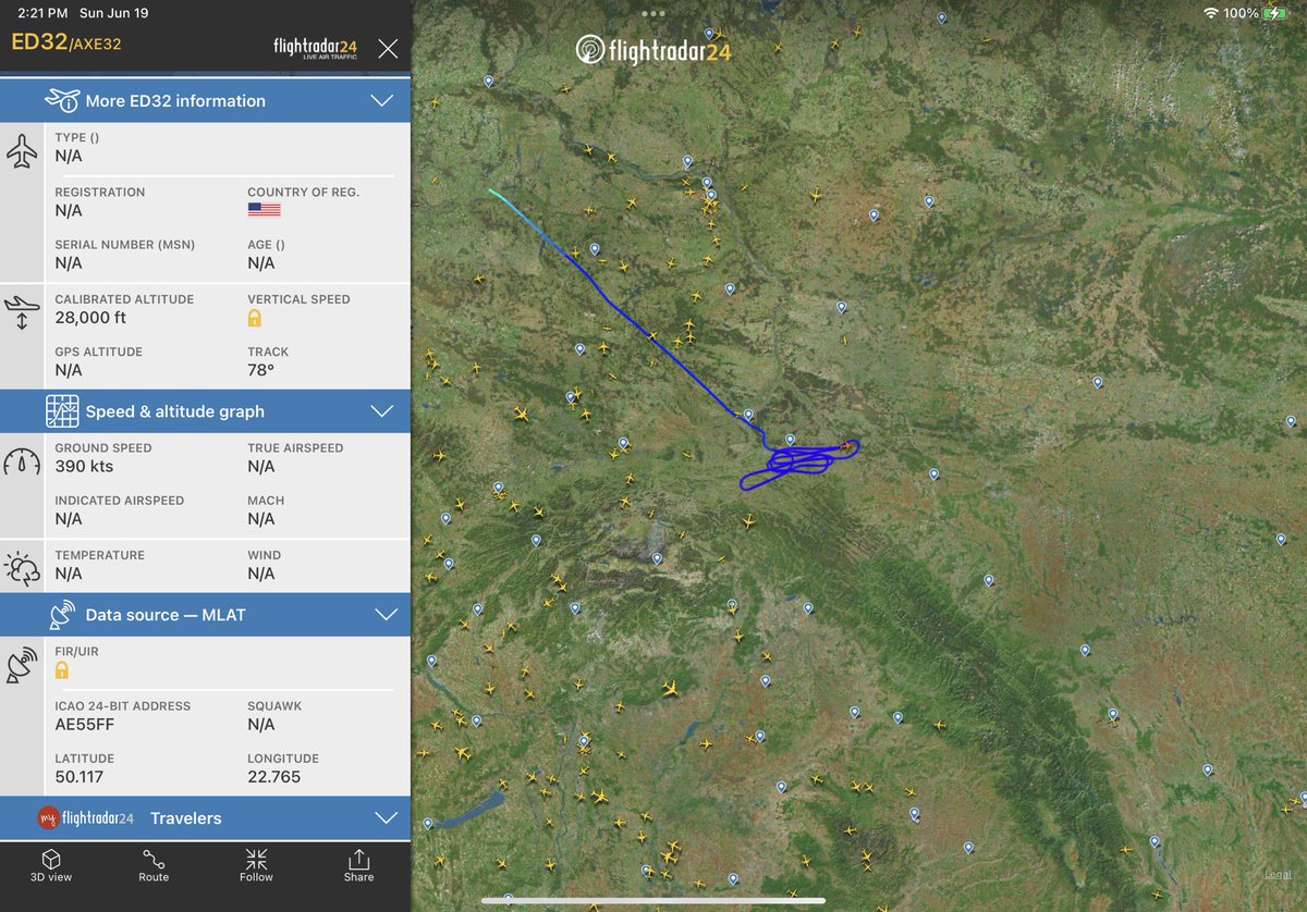 mistered's tweet photo. #AXE32 is USMC’s F-18 ( #AE55FF ) near Poland’s border w Ukraine. https://t.co/71wUDmKDOd