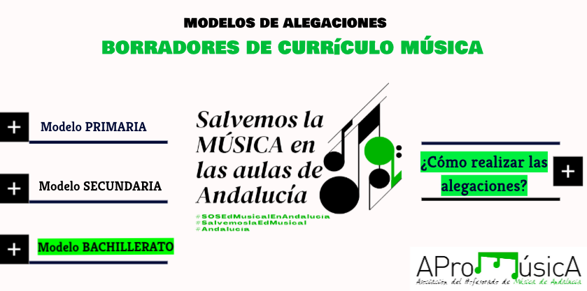 AProMusicA_AND's tweet photo. Recordamos que aún está abierto el plazo para presentar las alegaciones al borrador de Decreto con la ordenación y currículo de Bachillerato en
@EducaAnd (hasta el 23 de junio)
👉Compartimos presentación con instrucciones https://t.co/nui76b4spY #SOSEdMusicalEnAndalucía https://t.co/zfnDhL3PGM