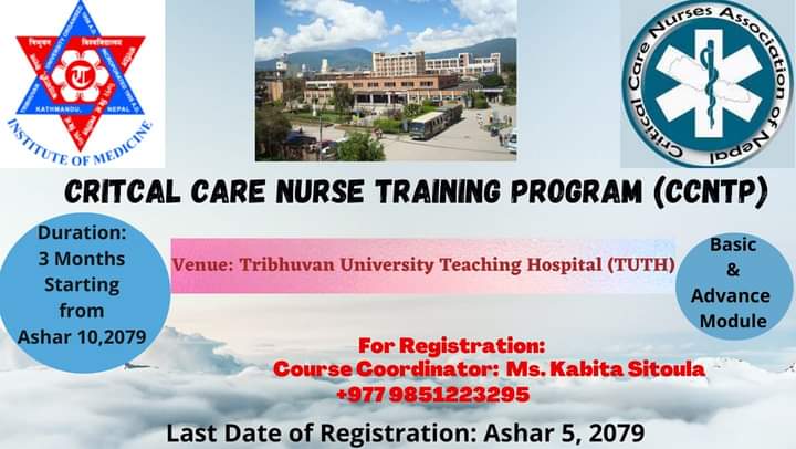 PrameshShrestha's tweet photo. Hurry Up!!!
Only few SEATS available.
Kindly join the training and boarden your horizon in Critical Care. #CCNAN #CCNTP https://t.co/G80ZiMfHds