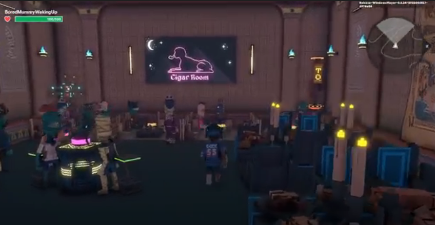 BoredMummyWU's tweet photo. Ok #MummyGang, have something special today, but don't tell Louivee 🤫

...SNEAK PEAK of our Cigar Club in @TheSandboxGame! It's still WIP, but coming along nicely!

And how fitting to have a @TheSnoopAvatars join us! 

Hey @SnoopDogg - wanna come roll up with the Mummies? https://t.co/FLwBTLhkcc