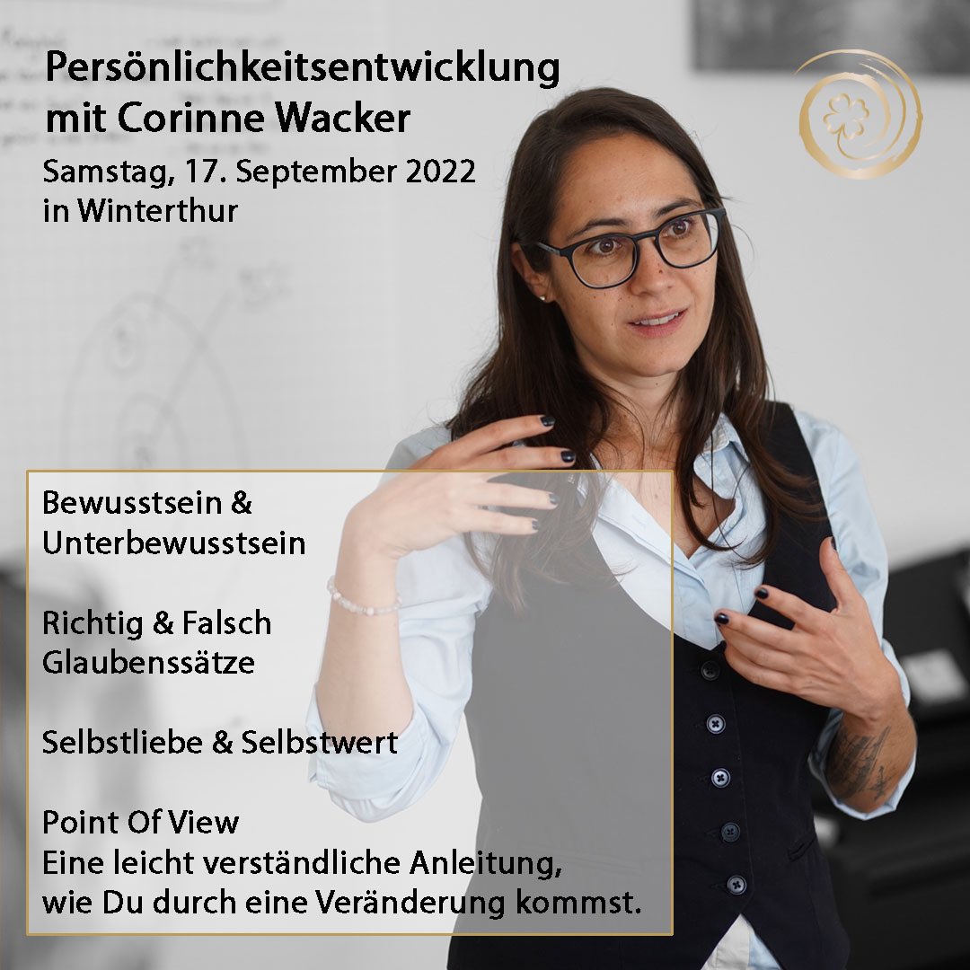 WackerCorinne's tweet photo. ★ #Tagesseminar #Persönlichkeitsentwicklung
mit Corinne Wacker am Samstag, 17. September 2022
in #Winterthur 

INFOS &amp; ANMELDUNG
https://t.co/xc5z8VlYzO

Corinne Wacker
Psychologische Beraterin
Diplomierte Hypnosetherapeutin
https://t.co/2qbcD434rs

👉🏾 https://t.co/syZbyKQRfo https://t.co/W2upuBLZb9