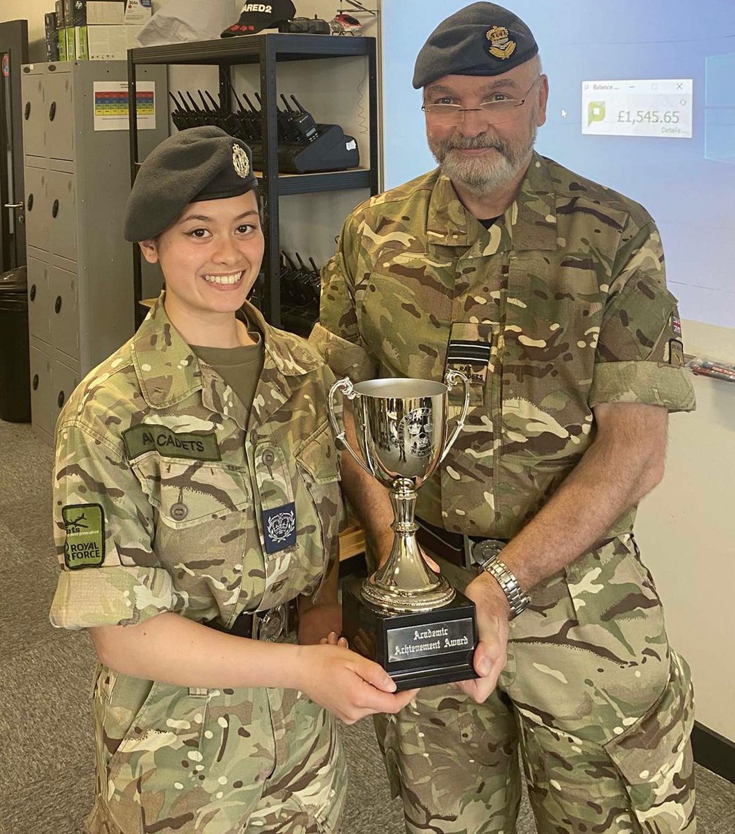 Well done for those who received our first awards! 
A spotlight goes to Sgt Alassam, image 1, who has not only achieved the award for the most improved cadet but has also passed her Airman’s entry exam and will begin her first stages into becoming a Royal Air Force engineer.