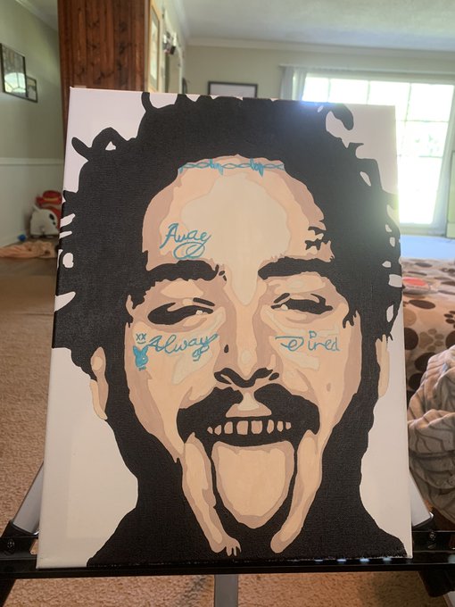 Posty !!! I loved doing this one 😍 #fathersdaysurprise #artist #acrylicpainting #selling #support #Postmalone<a href="/tag/fathersdaysurprise"class="tags">#fathersdaysurprise</a><a href="/tag/artist"class="tags"><span>#artist</span></a><a href="/tag/support"class="tags"><span>#support</span></a><a href="/tag/smallbusiness"class="tags"><span>#smallbusiness</span></a><a href="/tag/acrylicpainting"class="tags"><span>#acrylicpainting</span></a>