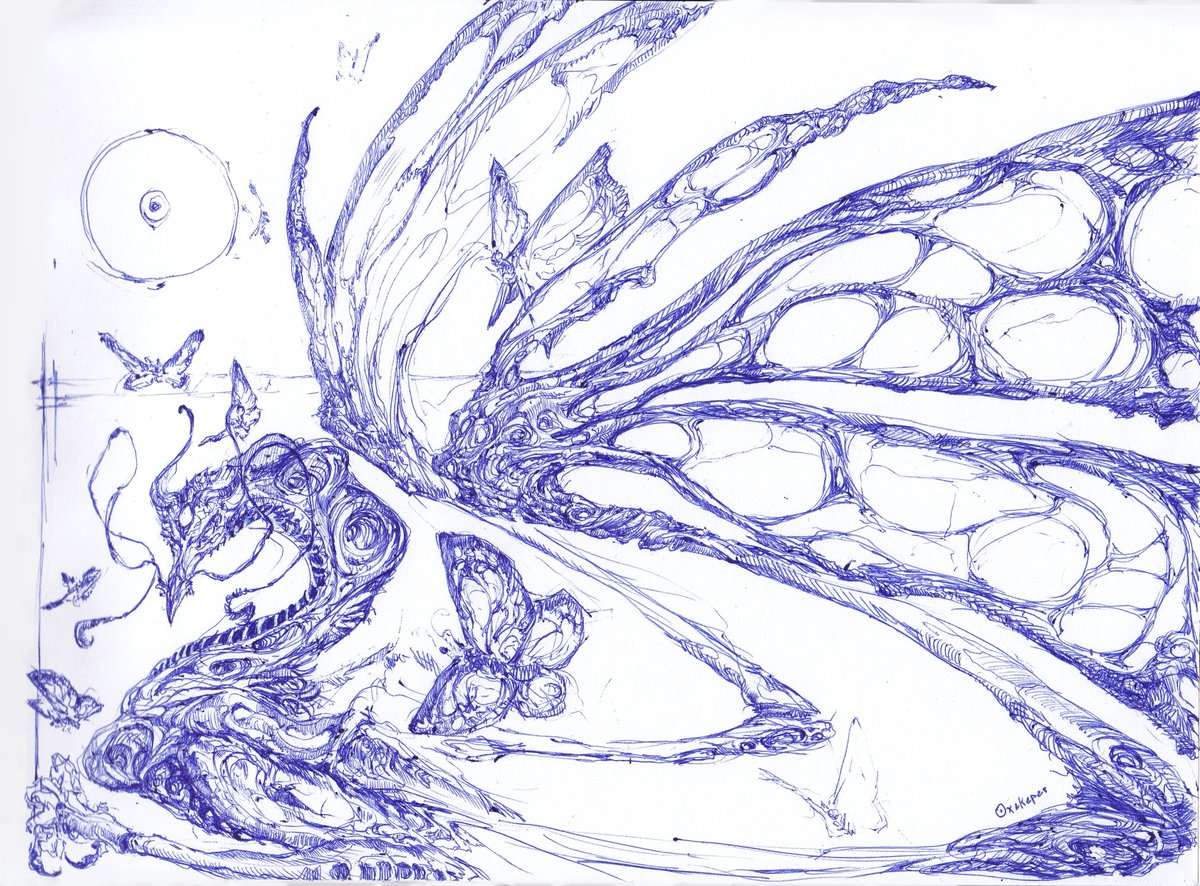 Oxckeper's tweet photo. Some pen work
Will be adopt in future
#drawing #dragon #traditionalart https://t.co/G7HnRvL85t