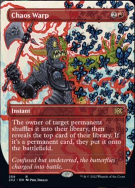 Ah! I see MTG has finally revealed the first of my new Magic cards: Chaos Warp. I won't lie, it was weird to actually paint again. It was the first time in over a decade, and I had to buy all new paint! Let's see how folks like the others- oh, and Kaja's working on a couple, too!