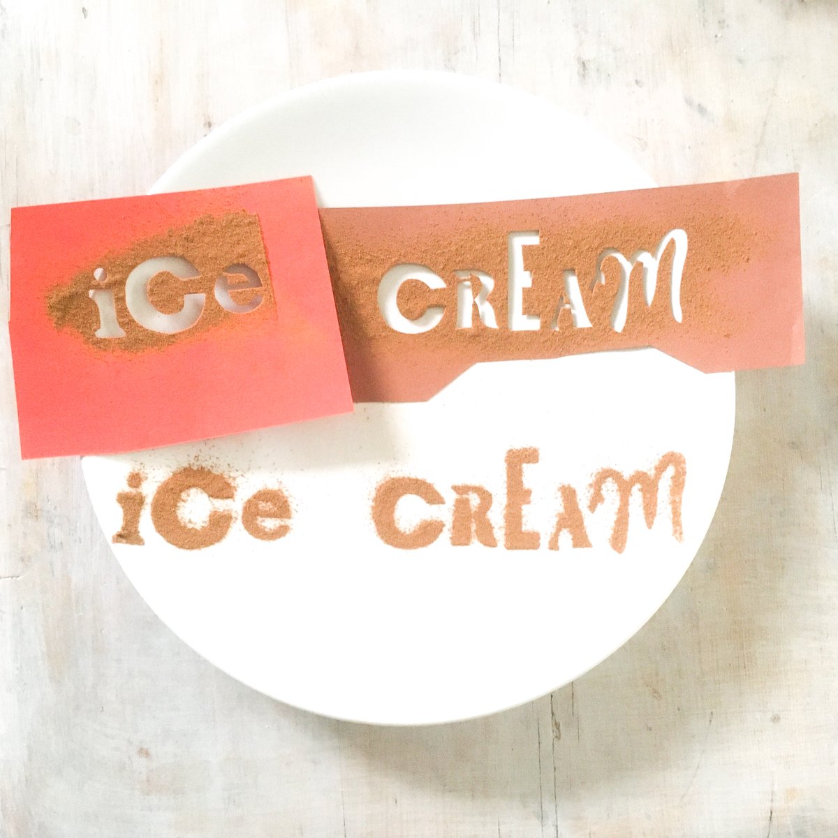 hannahkokoschka's tweet photo. #handmadehour @HandmadeHour from #handmade #paper #lettering #stencil to homemade #plantbased #chocolate #icecream using @Alpro vanilla (as per pen #sketch) and #datenectar in an easy nochurn recipe creation #foodart https://t.co/UL8hGUEqAg