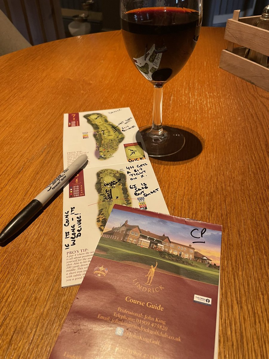 All set. Solid Practice round, books prepped, mental notes recorded, bail out plans in place. Glass of red and off to bed! #TheOpen #RegionalQualifying